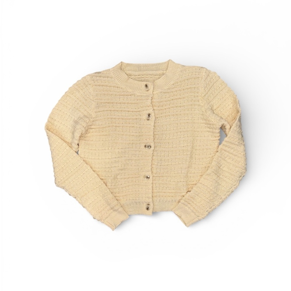 53. Cream Button-Up Women's Sweater NWOT Size Small